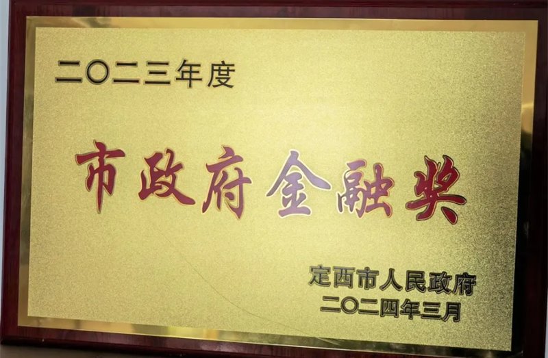 【喜报】金控定西担保再获定西市2023年度“市当局金融奖”